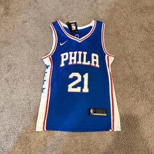 Philadelphia 76ers Sixers Nike Jersey #21 Blue Joel Embid Size 44